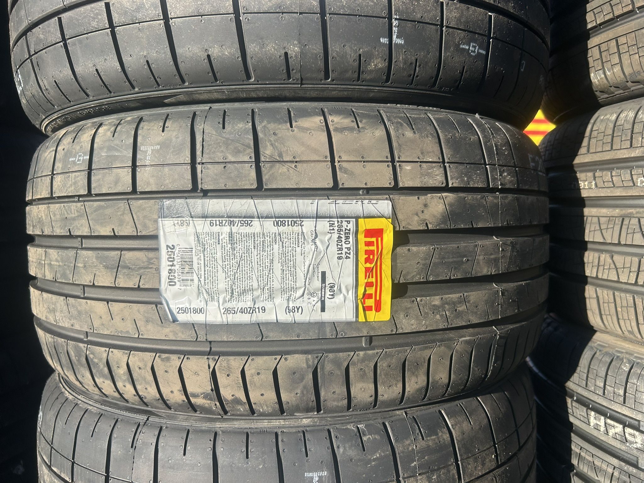 265/40/19. PIRELLI PZERO TIRES