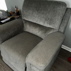 Grey Electric recliner 
