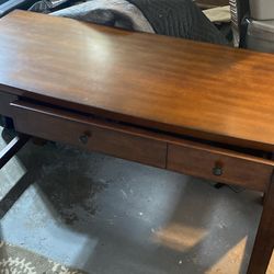 Wood Desk 54” Long , 34”wide 31” Tall Good Condition 