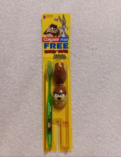 Vintage Looney tunes Tasmanian Devil child toothbrush & travel topper