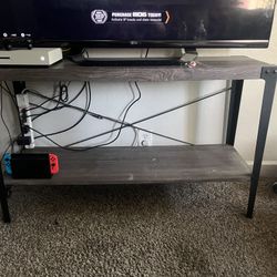 High Console Table  With Extra Shelve Gray 
