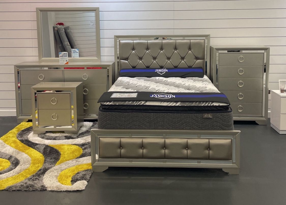 Fourth of July July sale. Beautiful Jasmine bedroom set now $799. Easy finance option. Same day delivery.