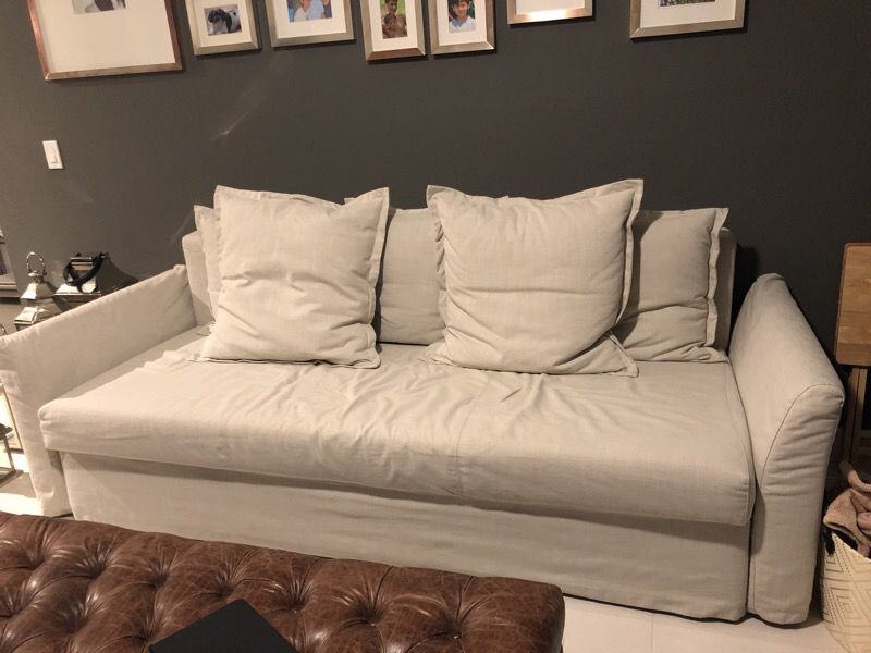 Queen sofa bed sofa with storage.