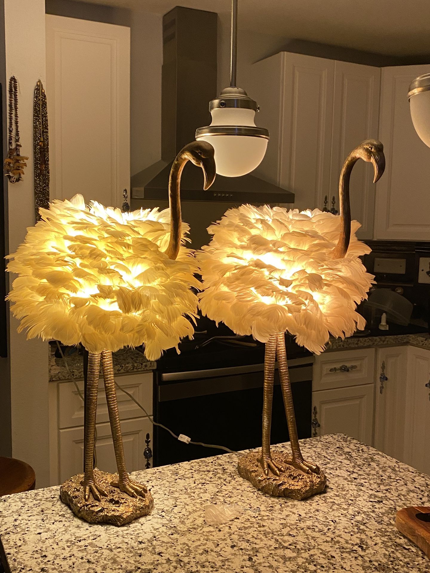 Feather Bird Lamps