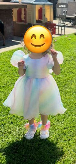Rainbow Chiffon dress 3t