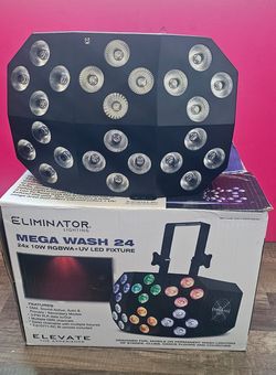 Eliminator Lighting Mega Wash 24 24 x 10W 6-in-1 Hex RGBWA+UV LED Wash Light