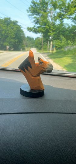 Hand carved and painted horse