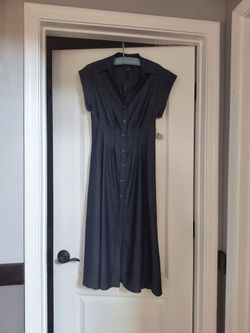 Tommy Hilfiger Dark Blue Button-Down Midi Dress  BNWT