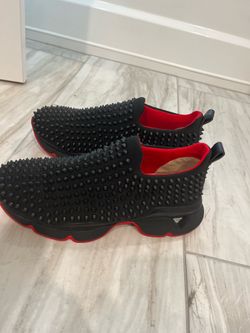 Christian Louboutin Black Spike Slip-Ons - Men’s US 9.5 (EUR 43) - Excellent Condition