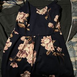Royal Blue Floral Dress