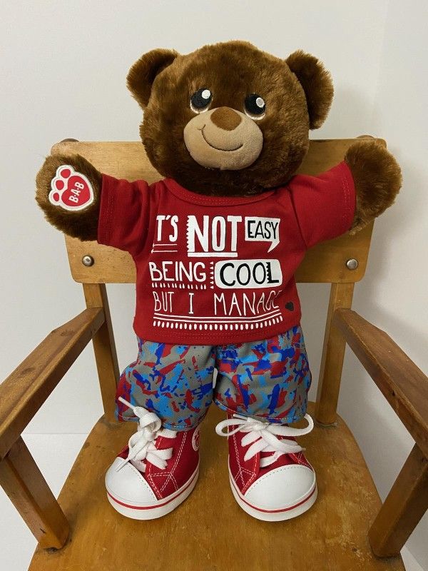 Build-A-Bear Teddy Bear 15" "It's Not Easy Being Cool" Plush Brown Stuffed Bear