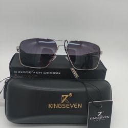 Unisex Kingseven Designer Polarized Sunglasses Silver Grey Great For Driving 