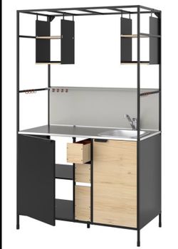 IKEA ÄSPINGE Kitchenette (Black/Ash)