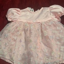 BT Kids Pink butterfly dress size 18 months