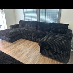 Brand New Elegant Double Chaise Comfy Plush Sectional 
