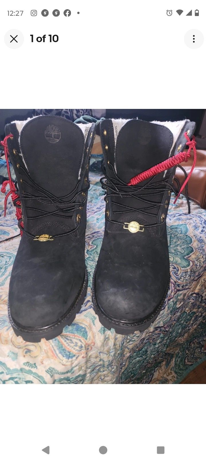 Timberland Boots Black Gold New Size 11.5