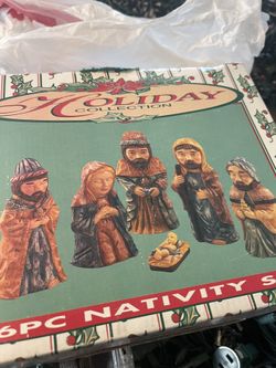 Small 6 Piece Nativity Nacimiento Christmas 