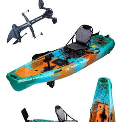 Reel Kayak 2 piece peddle assist 10 Foot Long