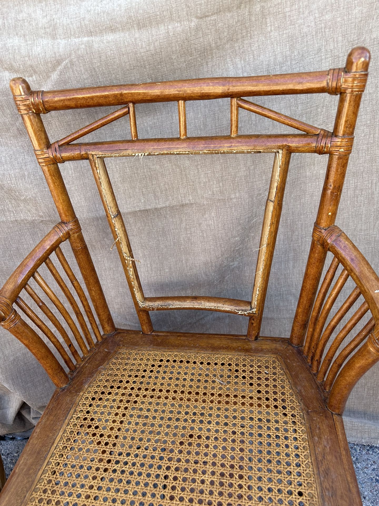 Cane Chair Epic Style Needs Back Repair