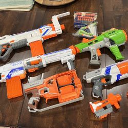 Nerf Dart Guns (7) $50