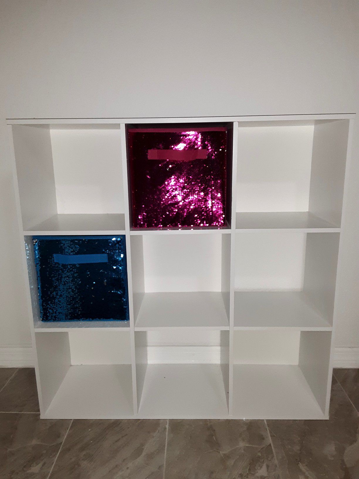 Convenient storage cube shelves