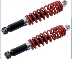 2pcs 12" Adjustable Shocks 10mm ID Go Kart Minibike 10mm inner diameter, adjustable stiffness, 2 pack, for go kart minibike mini bike, Golf cart