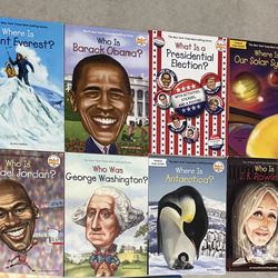 Who Was...? Big head Book Series. A series of illustrated biographies for young readers featuring significant historical figures, including artists, s