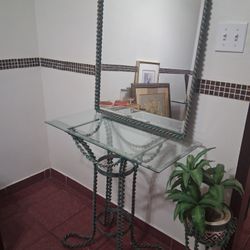 Table And Mirror set (Includes Plant)