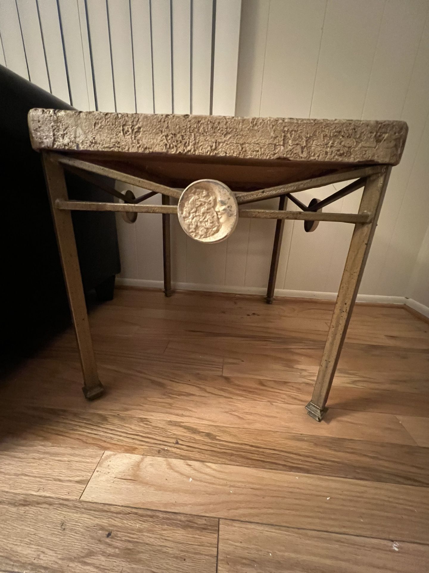 Vintage Organic Modern Fuax- Coral Stone Table