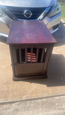 Wood dog cage