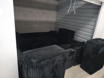 Black 9 Piece Memory Foam Adjustable Sectional Sofa/Furniture