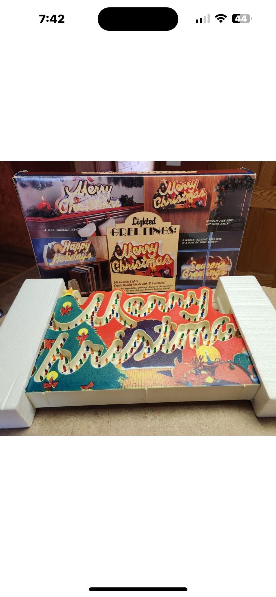 Vintage and Rare Lighted “Merry Christmas” Sign