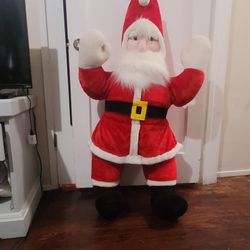 Vintage  Stuffed Santa Claus  Doll