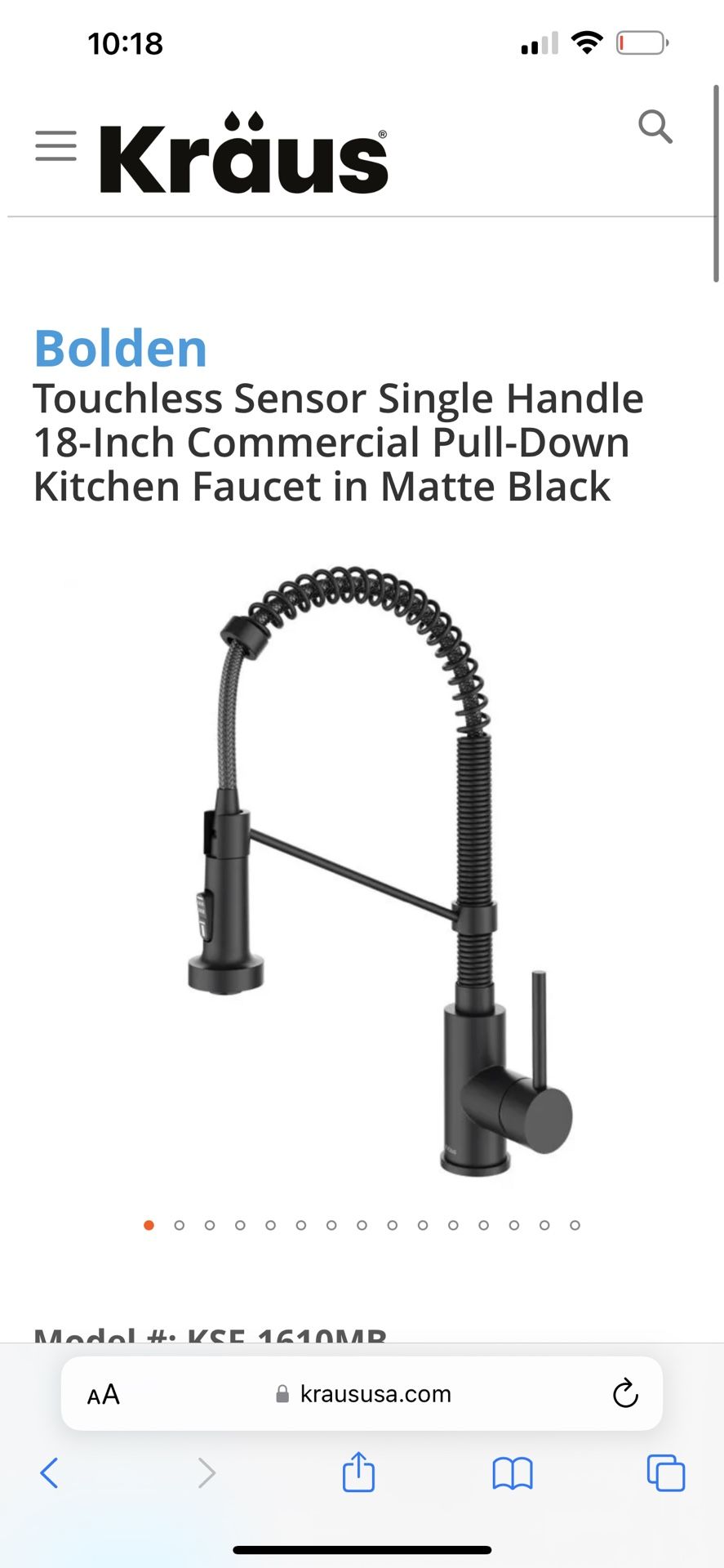 Touch less Kitchen Faucet NEW