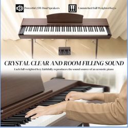 NEW IN BOX -Ktaxon 88 Key Keyboard Piano Weighted Action Electronic Keyboard Piano, Digital Piano with 3-Pedal Unit, Removable Music Stand, Stereo Hea