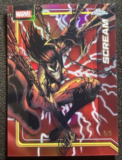 2026 Topps Chrome Marvel Comics #148 Scream Red Storm Refractor 5/5