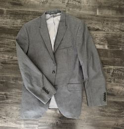 Men's Sports Coat Grey CLAIBORNEbyJOHN BARTLETT Size 40 s Great Condition!