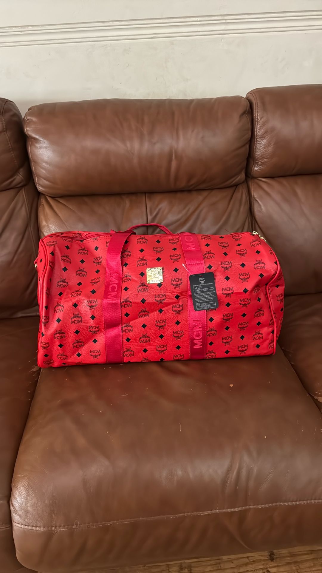Mcm Duffle Bag Red