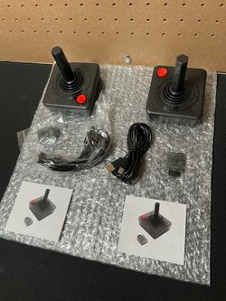 New Atari Joystick Controller - Action Buttons/Four-Way Joystick, Power Saving - Compatible W/ Atari 2600 & 7800 Consoles