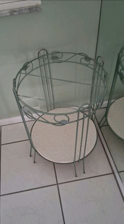 Glass top table for plants or decorative items...