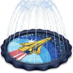 Brand New In Box Splash Pad, 68'' Water Toys for Toddlers, Sprinkle Play Mat Inflatable Outdoor Toys