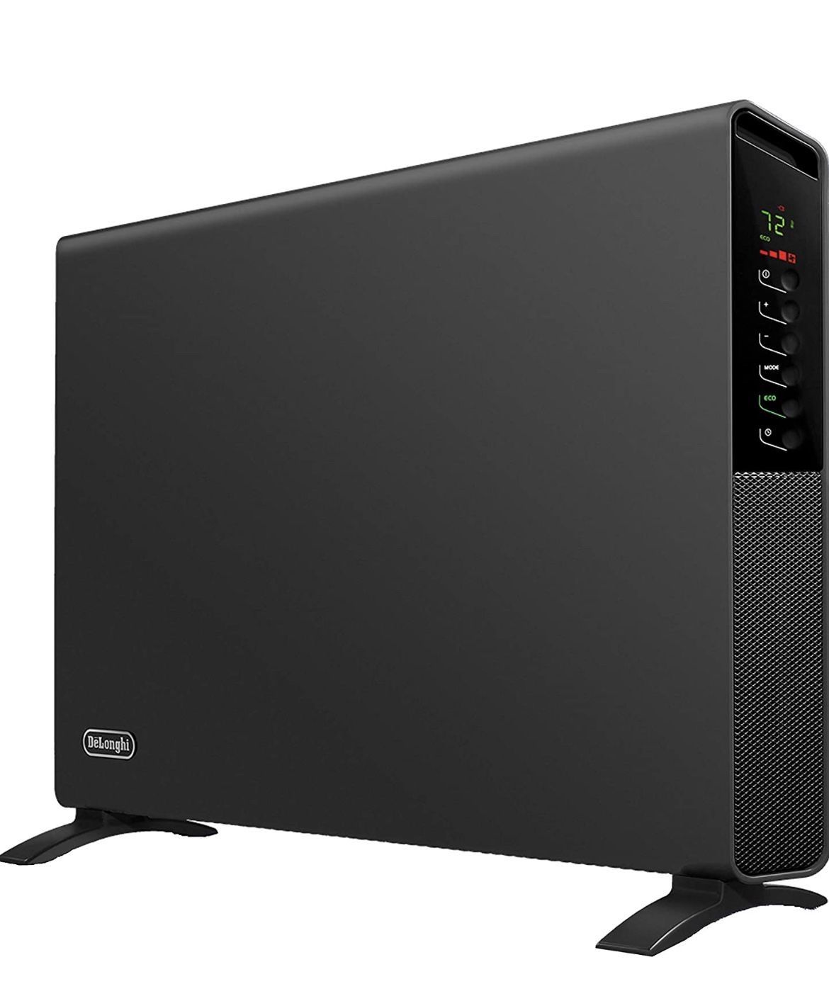 De'Longhi Convection Panel Heater Full Room Quiet 1500W Freestanding/Easy Install Wall Mount LED Digital Display Adjustable Thermostat Timer