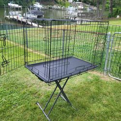 36 inch 2 door dog crate with tray - Collapsible