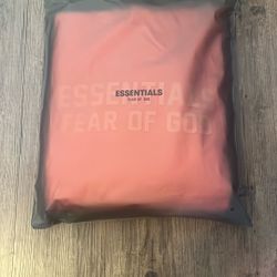 Essentials “Fear Of God” Hoodie Coral Size Large NWT