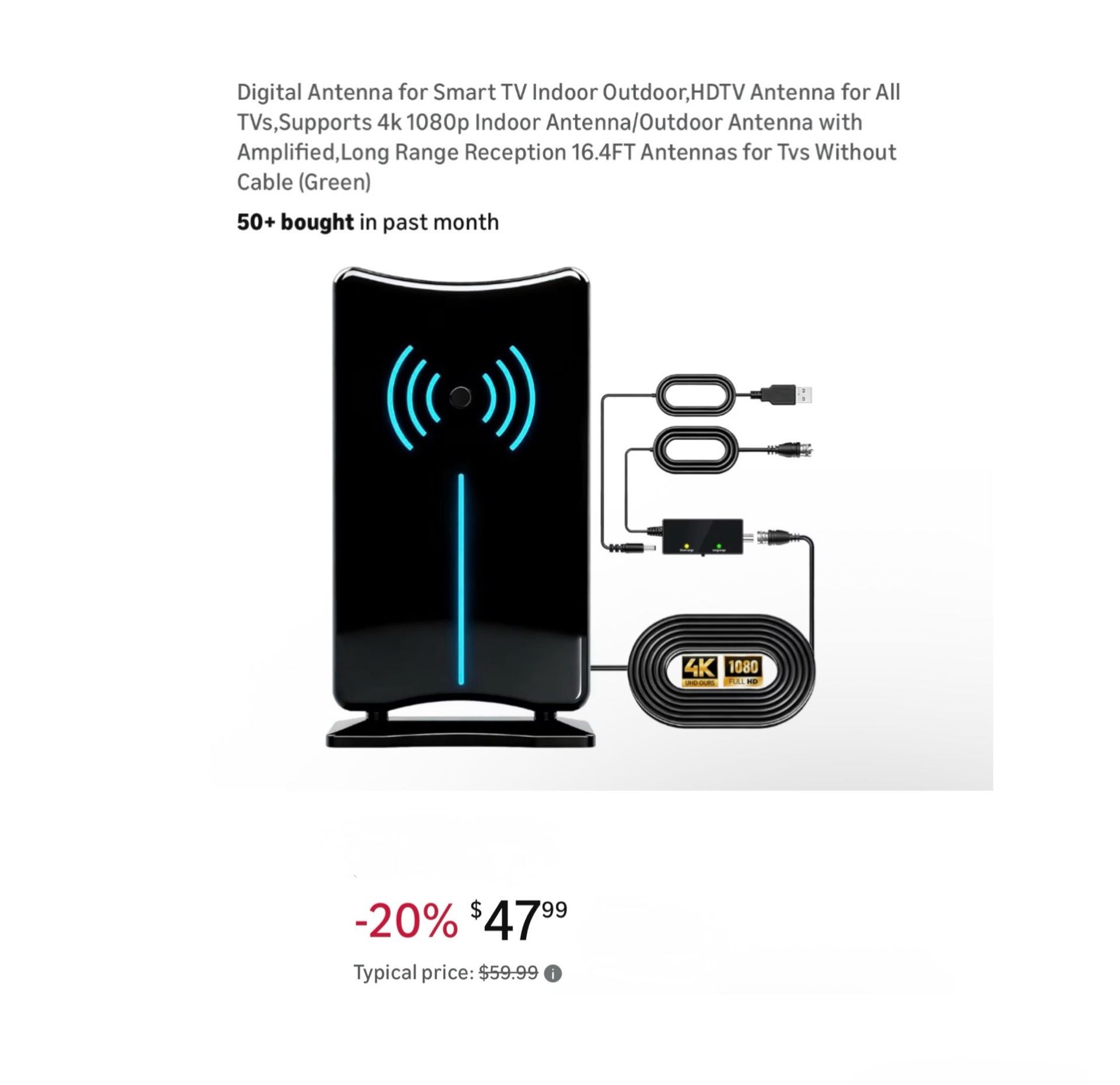 Brand new Digital Antenna for Smart TV Indoor Outdoor