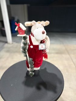 Trim A Home Holiday Plush Standing Moose Reindeer Christmas Decoration