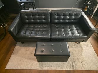 IKEA Landskrona/Morabo Black Leather