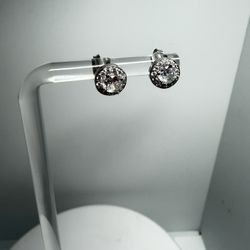 Sterling Silver Plated, With Cubic Zirconia Stud earrings
