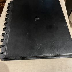 TUL Wireless/wired Charging Discbound Notebook With A Black leather Cover