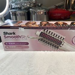 Shark Smooth Style Heated Comb Straightner And Curler NEW 